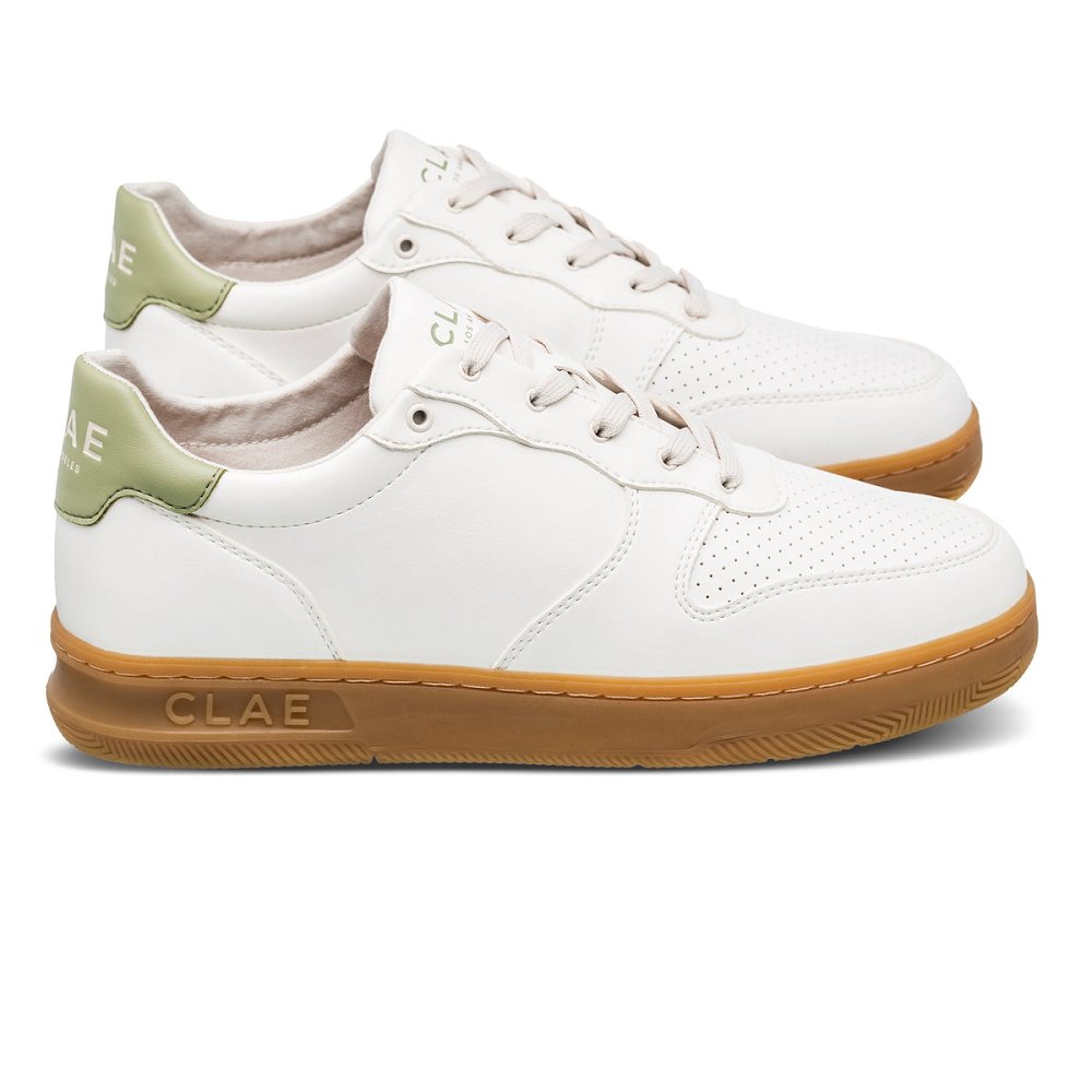 CLAE MALONE CACTUS Shoes Womens USA463-S27 In White Light Gum